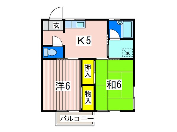 ツ－ワイハイツの物件間取画像